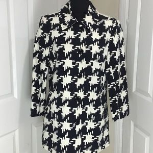 Rafaella Black & Ivory Long Jacket Blazer Size 10